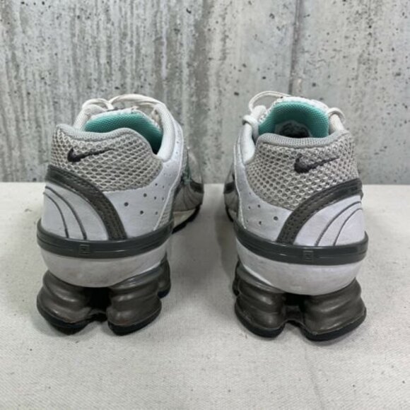 Nike Navina 3 Shox Women’s Size 8.5 343663-103 White/Newsprint-Metallic Pewter - Picture 9 of 10